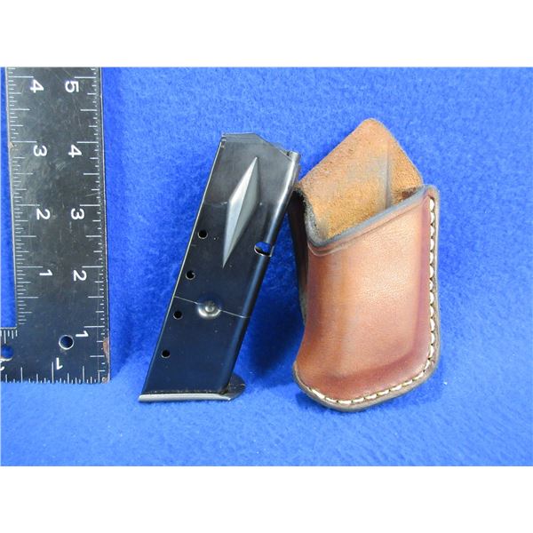 Unknown 9MM Magazine with Leather Sheath