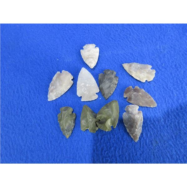 10 Arrowheads - Approx. 1  to 1 1/2  Length