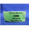Image 2 : 6MM .243" 60gr HP Sierra Bullets - Box of 105