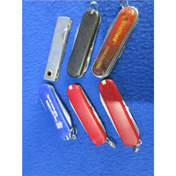 6 Folding Key Chain Knives