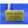 Image 2 : Vintage 22 Cal. .224" 45gr SP HV Speer Bullets - Box of 55