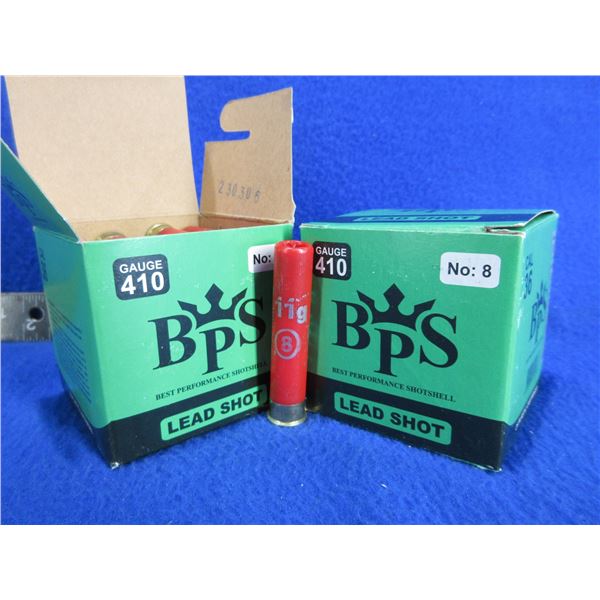 410 Ga. 2 1/2" No. 8 Lead Shot BPS Shotshells