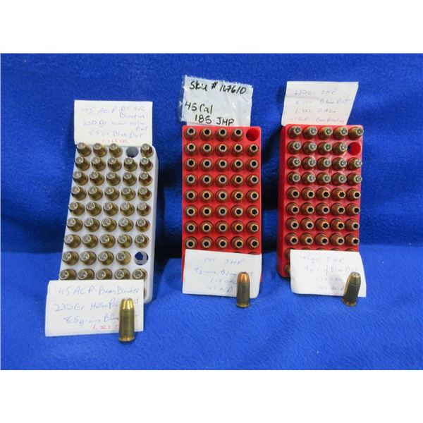 45 ACP 230 Gr and 185 Gr HP Mixed Reloads