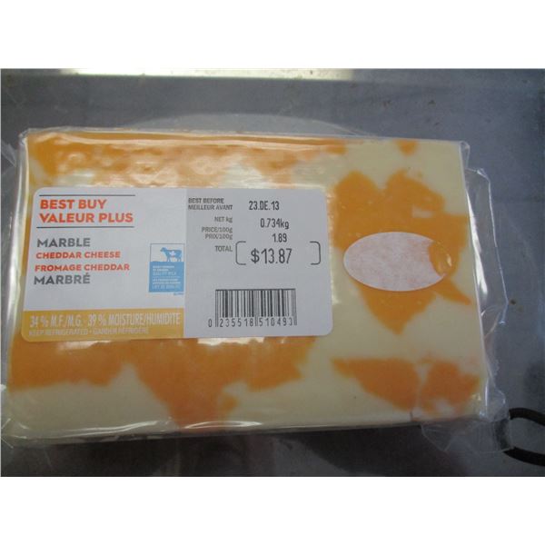 SHELF PULLS (AS IS):  MARBLE CHEESE (APPROX. $13.87) - BLOCK