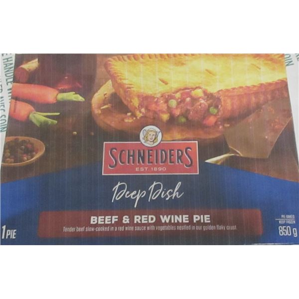 FROZEN:  SCHNEIDERS BEEF & RED WINE PIE (850G)