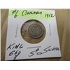 Image 1 : 1912 CANADA KING GEORGE V SILVER FIVE CENT