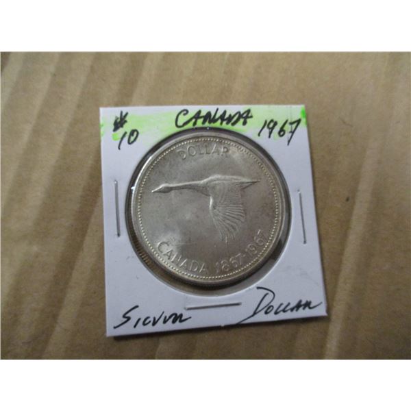 1967 CANADA GOOSE SILVER DOLLAR