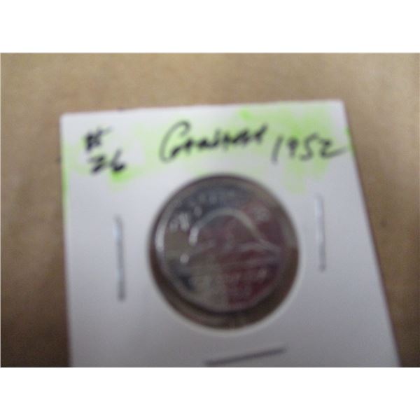1952 CH/AU CANADA BEAVER NICKEL
