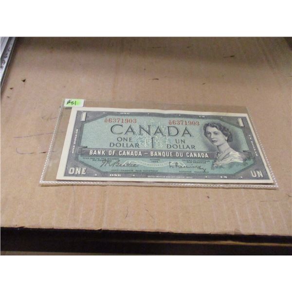 1954 BANK OF CANADA LAST OF $1 BILL