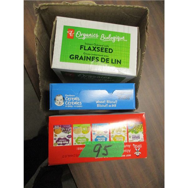 SHELF PULLS (AS IS):  3 BOXES OF CEREAL & CRACKERS