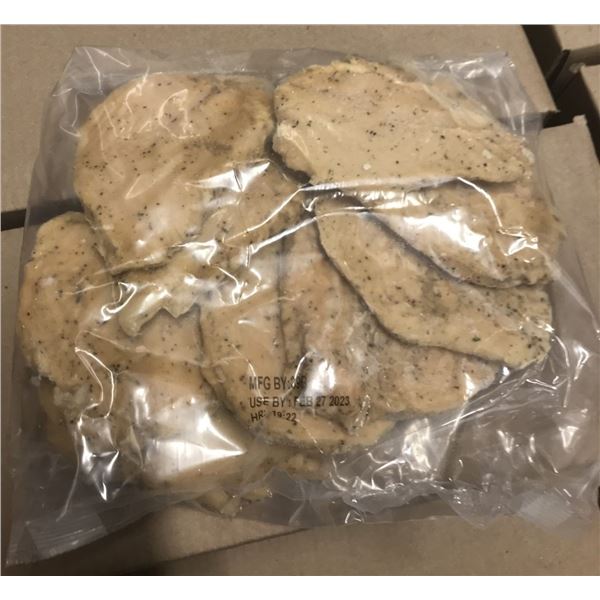 FROZEN:  RAW MARINATED CHICKEN BREAST (APPROX. 2.63 LBS) - BAG
