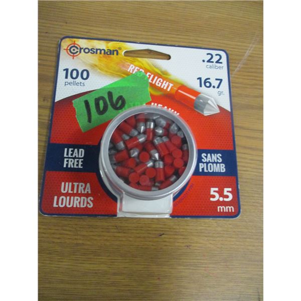 ESTATE:  22 CAL. PELLETS (100) - PACKAGE
