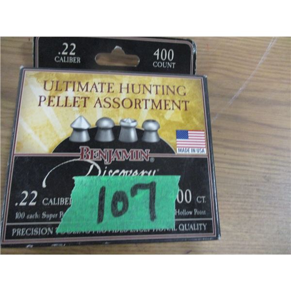 ESTATE:  22 CAL. PELLETS (400) - PACKAGE