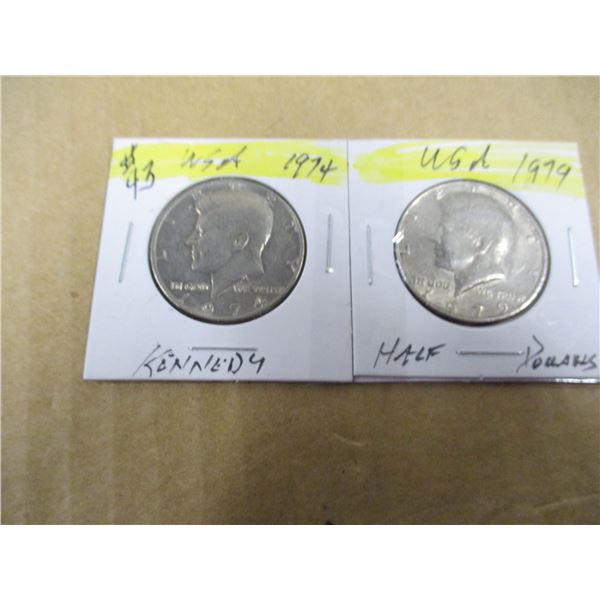 1974 - 1979 USA KENNEDY HALF DOLLAR SET