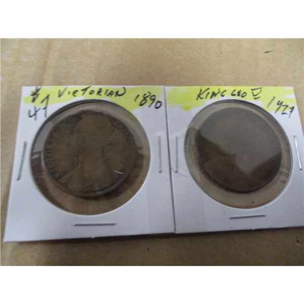 1890 VICTORIAN & 1927 KING GEORGE V LARGE PENNY SET