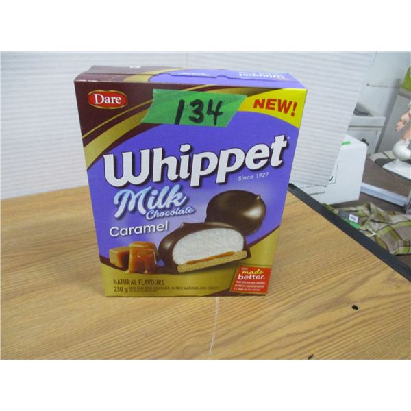 SHELF PULLS (AS IS):  CARAMEL WHIPPET COOKIES - BOX