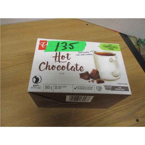 SHELF PULLS (AS IS):  HOT CHOCOLATE MIX (12 PACKAGES) - BOX