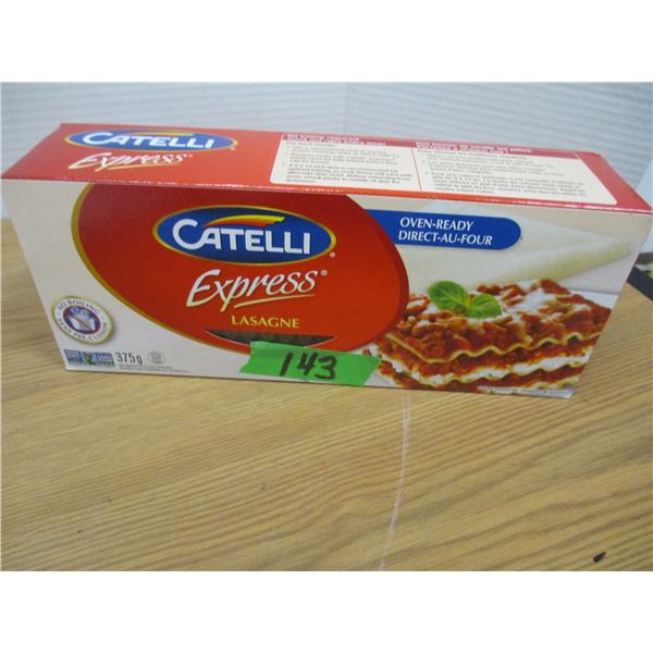SHELF PULLS (AS IS):  LASAGNA (375G) - BOX