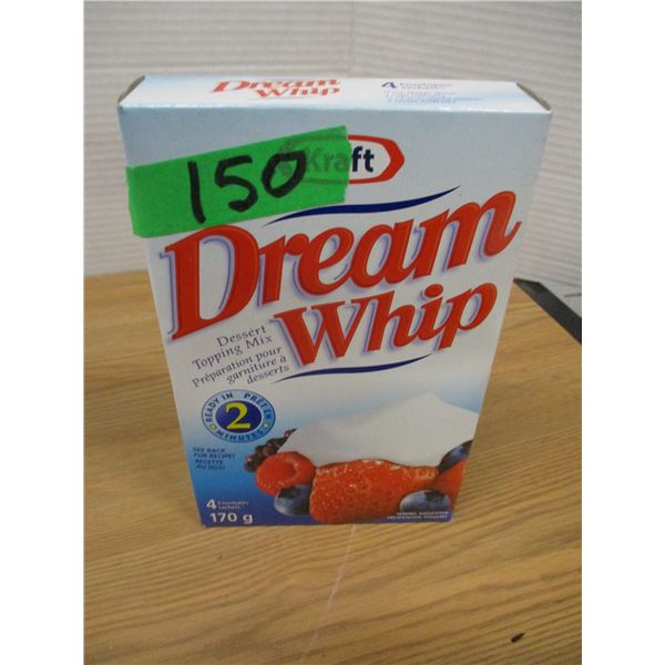 SHELF PULLS (AS IS):  DREAM WHIP (4 PACKAGES) - BOX