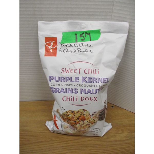 SHELF PULLS (AS IS):  PURPLE KERNAL CORN CRISPS (110G) - BAG