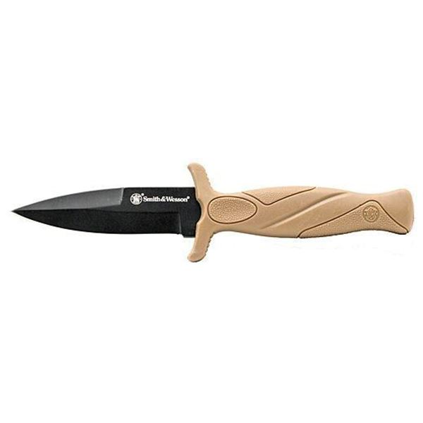 S&W KNIFE FDE BOOT KNIFE 2.75" BLADE W/FDE SHEATH & CLIP