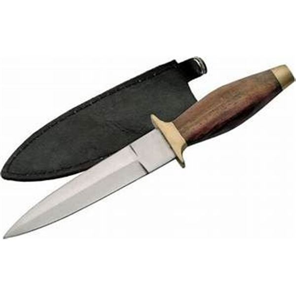 9  BOOT KNIFE WOOD HANDLE