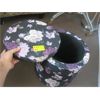 Image 2 : UPHOLSTERED PADDED SEAT TOP STOOL STORAGE UNIT, FLOWER DESIGN