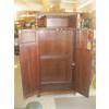 Image 2 : 6' TALL 2 DOOR ANTIQUE OAK WARDROBE