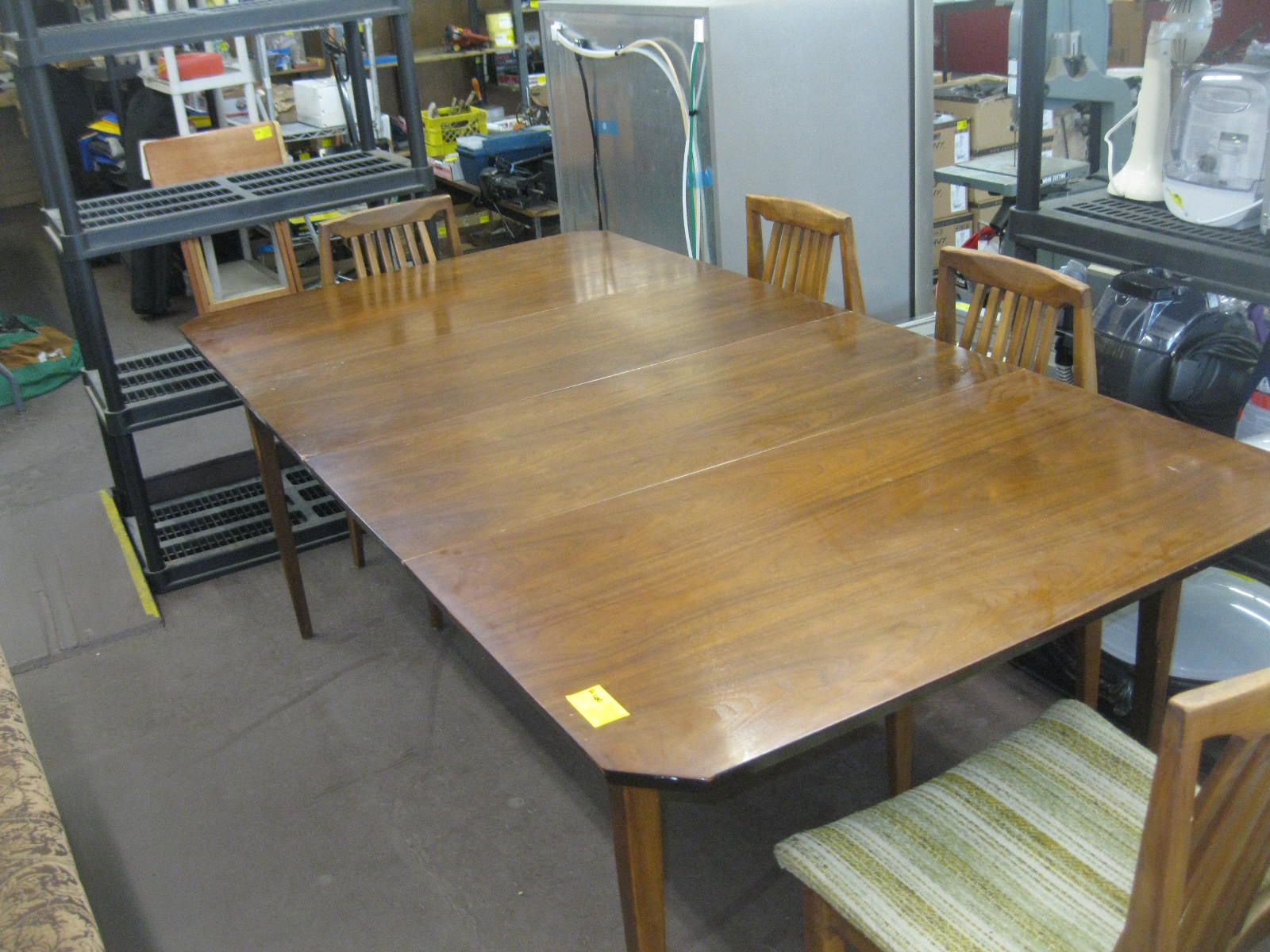 LG. SOLID WOOD WALTER OF WALBASH MID CENTURY MODERN DINING TABLE W/4 ...