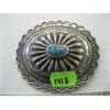 Image 1 : NAVAJO BELT BUCKLE W/TURQUOISE STONES