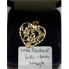 Image 1 : 10KT PENDANT -  LIVE LOVE L AUGH