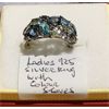 Image 1 : LADIES .925 SILVER RING W/COLORED STONES, SZ 6