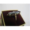 Image 3 : LADIES 10KT RING W/LG BLACK STONE, SZ 5 1/2