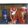 Image 1 : 2 LIGHTED BARN LANTERNS & OIL BARN LANTERN