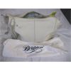 Image 1 : WHITE LEATHER BRIGHTON SHOULDER BAG W/SIDE TASSLES, NOT VERIFIED