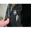 Image 2 : LADIES BLACK LEATHER JACKET W/FUR & ZIP OFF ARMS, SZ ?