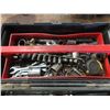 Image 2 : plastic tool box with assorted tools