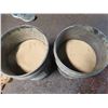 Image 1 : 2 partial pails of sandblasting materials