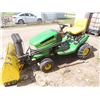 Image 1 : John Deere LA110 riding tractor with 42" snowblower and 42" mower - runs and drives - SER:GX0110A031