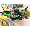 Image 9 : John Deere LA110 riding tractor with 42" snowblower and 42" mower - runs and drives - SER:GX0110A031