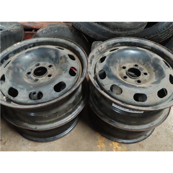 4x 5 bolt 15x6.00 steel rims