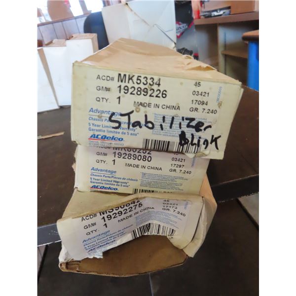 NIB 3 assorted sway bars - Part #MK5334, #MK80252, #MS90842