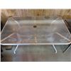 Image 2 : glass patio table - 56"x36"x28"H