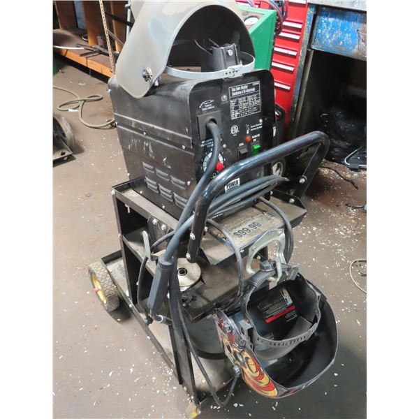 Powerfist 120V Mig welder with cart and welding masks
