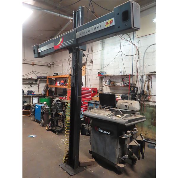 John Bean Visualiner 3-D wheel alignment machine