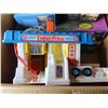 Image 8 : lot of puzzles and fisher price vintage gas station