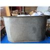 Image 3 : galvanized steel pail w/ 2 rolls of poly