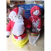 Image 1 : plush santa and plush female doll stand 36" tall