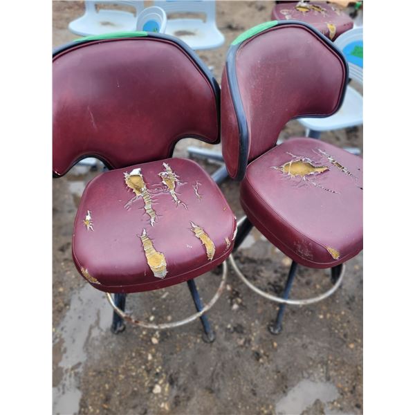 2 casino chairs. Seats need refinish
