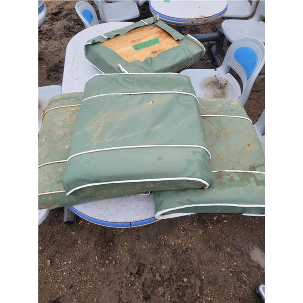 4 homemade boat cushions